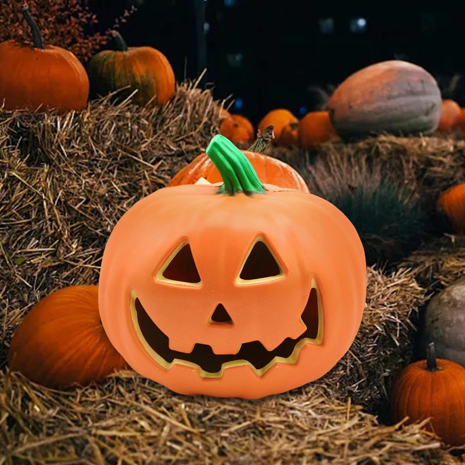 CALANDIS Led Halloween Lantern Pumpkin Figurine Light Fall Harvest Decoration