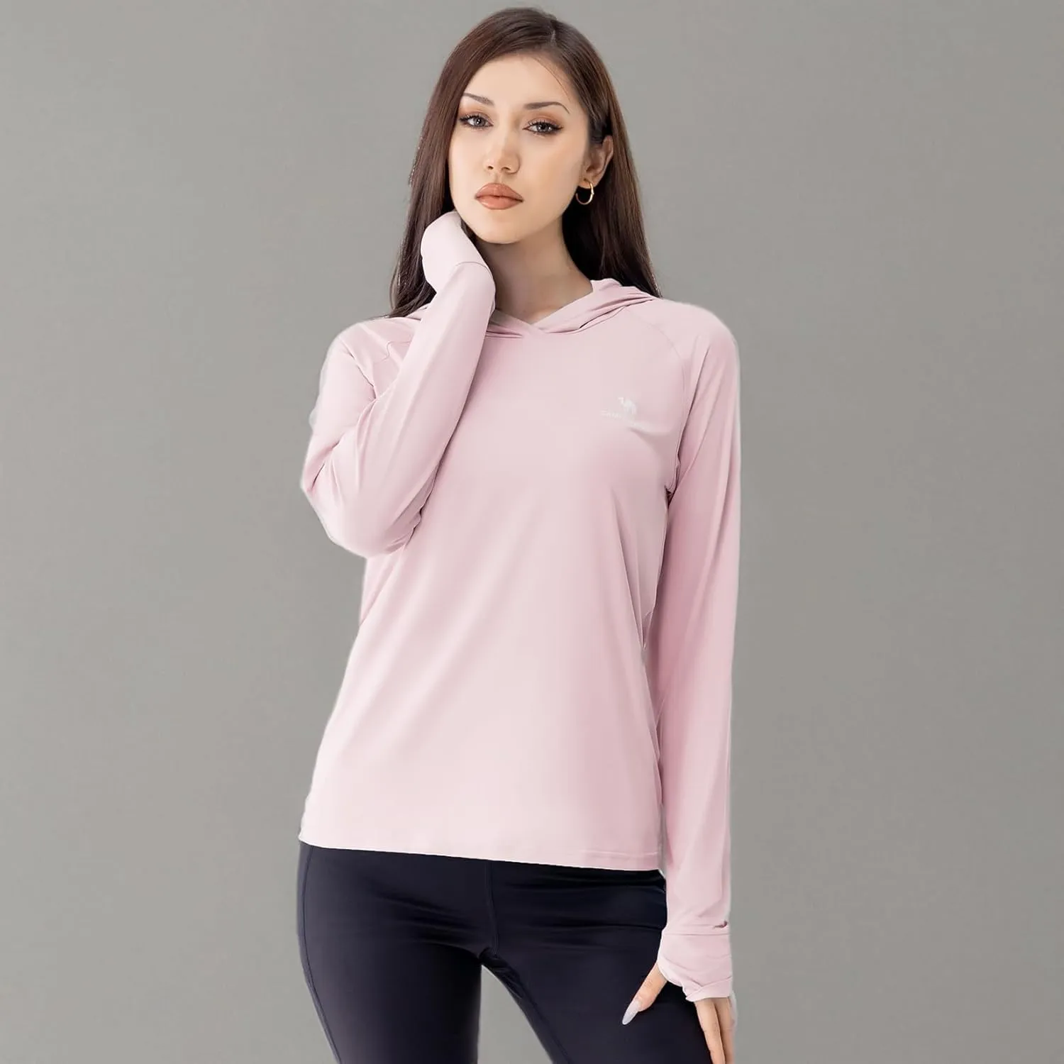 CAMEL CROWN Women's UPF 50  Sun Protection Shirt, Lightweight UV Blocking Long Sleeve