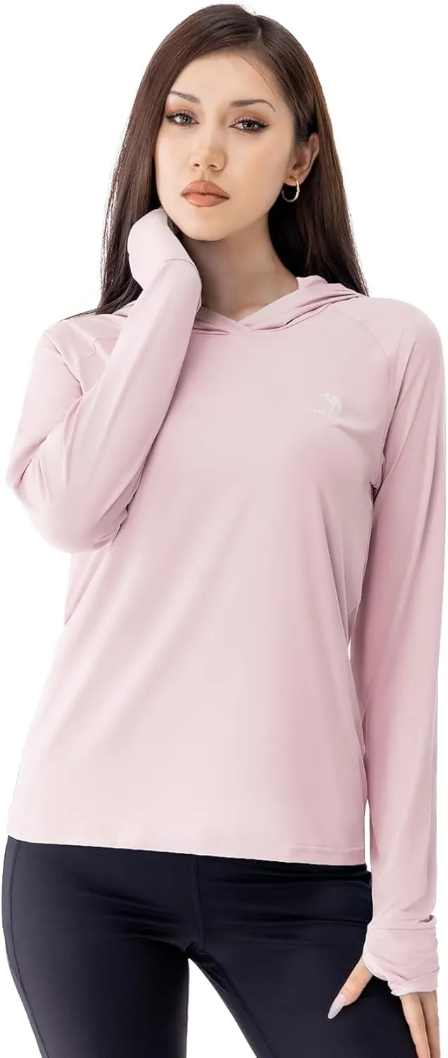 CAMEL CROWN Women's UPF 50  Sun Protection Shirt, Lightweight UV Blocking Long Sleeve