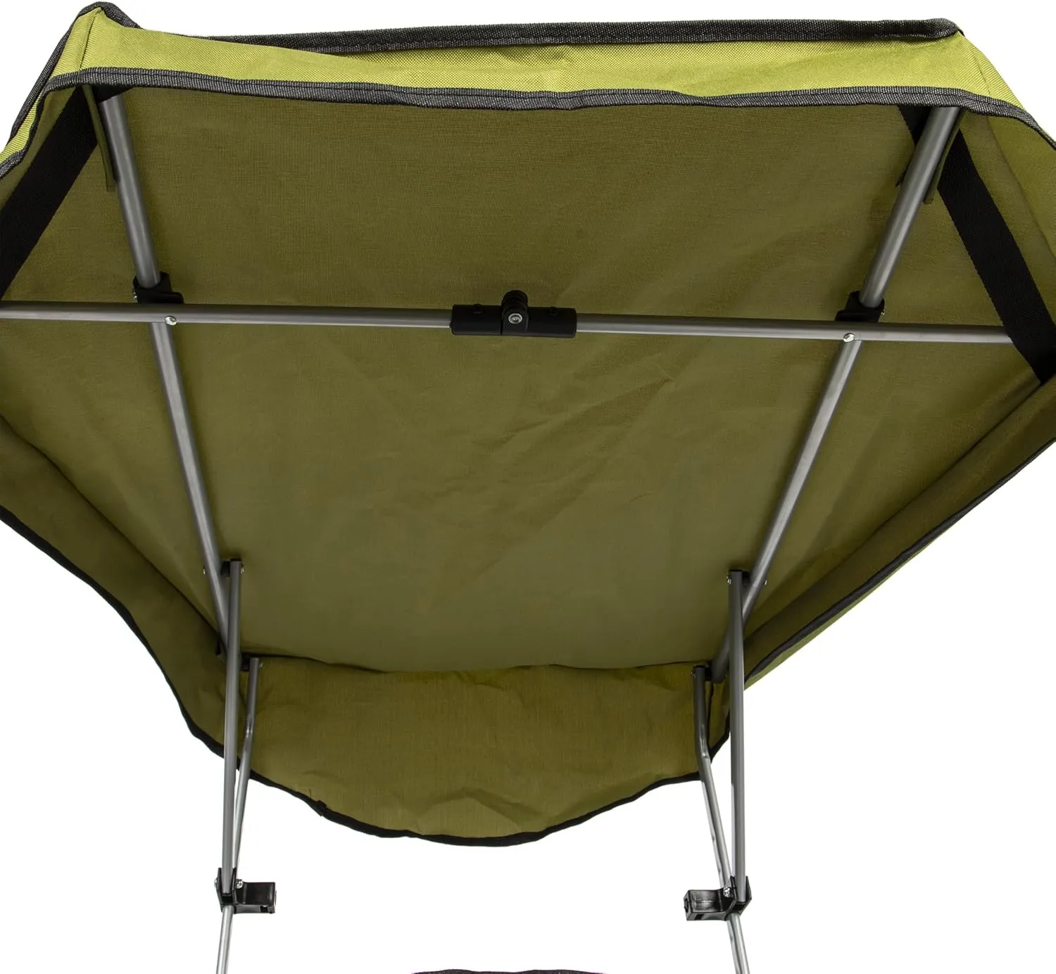 CAMP & GO Portable Max Shade Quad Camping Chair, Cup and Cell Phone Holders and Carrying Bag Included, 36" W x 30" D x 42" H, Moss