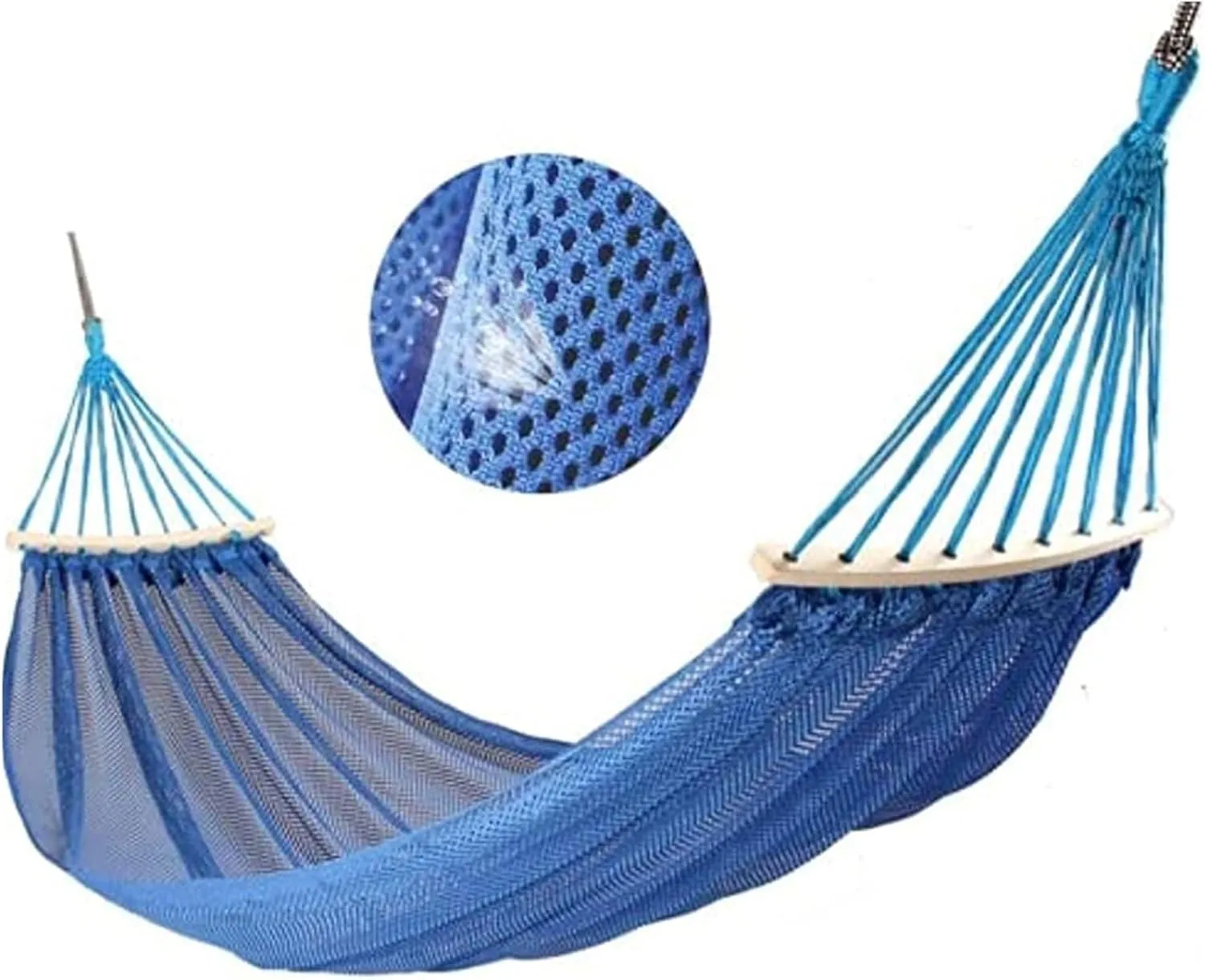 Camp Hammock Swing Travel Hammock Portable Hammock Comfortable Folding Mesh Net Camping Accessories Single Hammock Outdoor Indoor Strong, Blue 4set