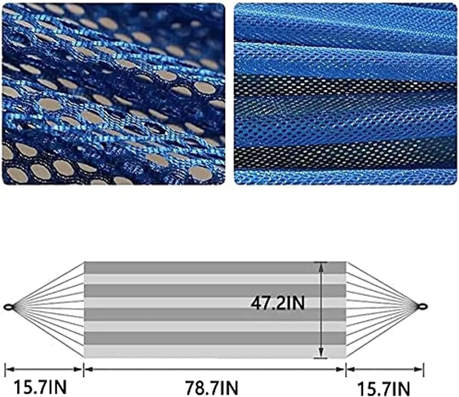 Camp Hammock Swing Travel Hammock Portable Hammock Comfortable Folding Mesh Net Camping Accessories Single Hammock Outdoor Indoor Strong, Blue 4set