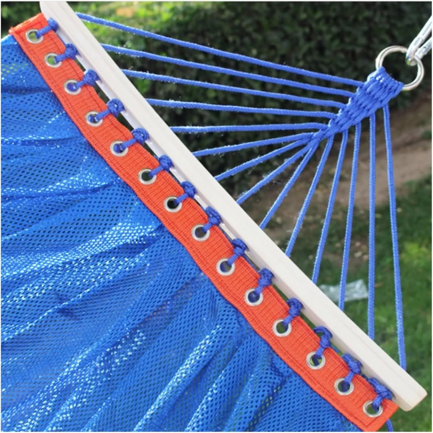 Camp Hammock Swing Travel Hammock Portable Hammock Comfortable Folding Mesh Net Camping Accessories Single Hammock Outdoor Indoor Strong, Blue 4set