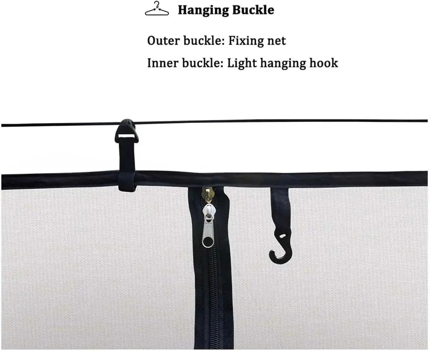 Camp Outdoor Easy Setup Travel Portable Hammock Mosquito Net Fabric Nylon Camping Double Person Foldable Separating Mosquito Bed Net Strong (Black)
