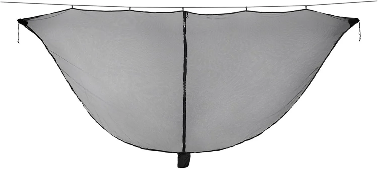 Camp Outdoor Easy Setup Travel Portable Hammock Mosquito Net Fabric Nylon Camping Double Person Foldable Separating Mosquito Bed Net Strong (Black)