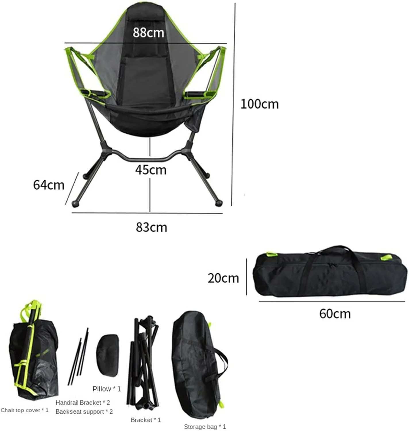 Camping Camping Rocking Chair Two-in-one Park Swing Beach Chair Family Hammock Folding Chair Outdoor Beach Chair Beach Chair