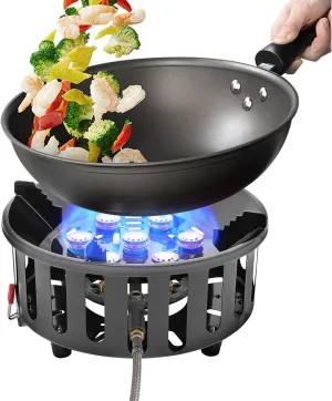 Camping Gas Cooking Burner, 21000W Portable Windproof Camping Stove, Gas Stove Burner with Carrying Bag for Outdoor Backpacking Picnic Hiking