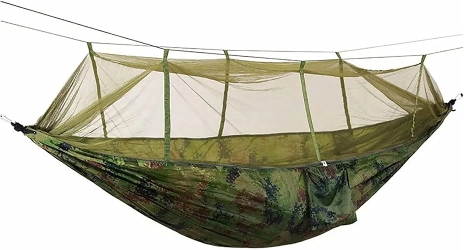Camping Hammock Camping Hammock with Net Lightweight Double Hammock Portable Hammock for Indoor Outdoor Hiking Backpacking Travel Backyard Beach