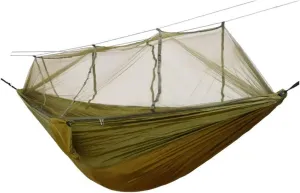 Camping Hammock Double Camping Hammock with Mosquito Net Lightweight Nylon Portable Hammock Parachute Hammock with Tree Straps for Camping