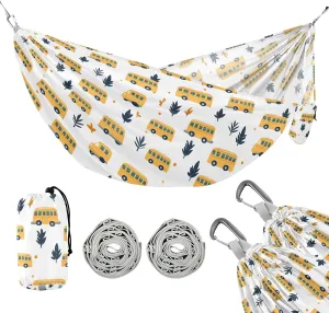 Camping Hammock Outdoor Hammocks for Outside Bus Tree Beach Trees Portable Lightweight with Pockets Tree Straps Indoor