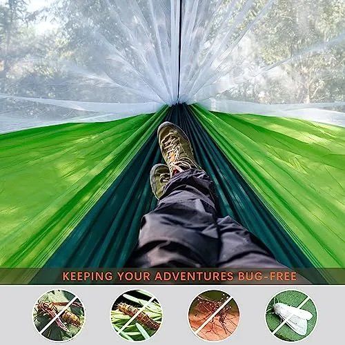 Camping Hammock - Portable Hammock with Mosquito Net