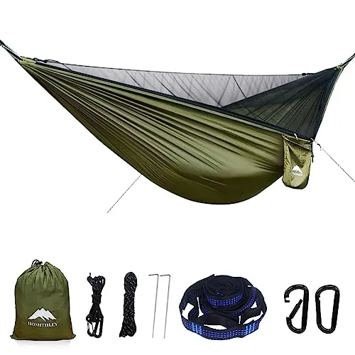 Camping Hammock - Portable Hammock with Mosquito Net
