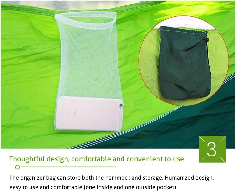 Camping Hammock, Portable Hammocks with Mosquito Net,Best for Outdoor Hiking Travel (13)