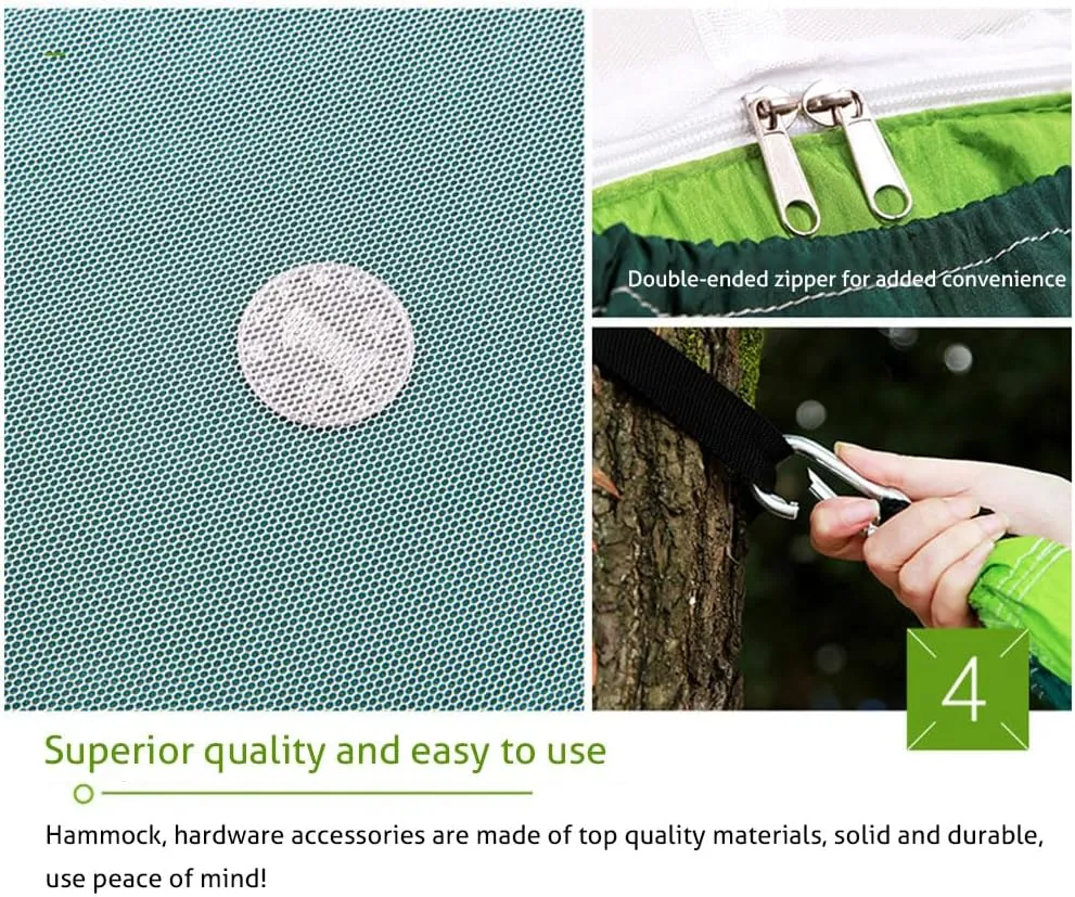 Camping Hammock, Portable Hammocks with Mosquito Net,Best for Outdoor Hiking Travel (14)
