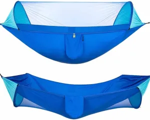 Camping Hammock with Mosquito Net 2 in 1 Hanging Hammock Lightweight Portable Swing Sleeping Hammock for Travel (Color : D) (D)