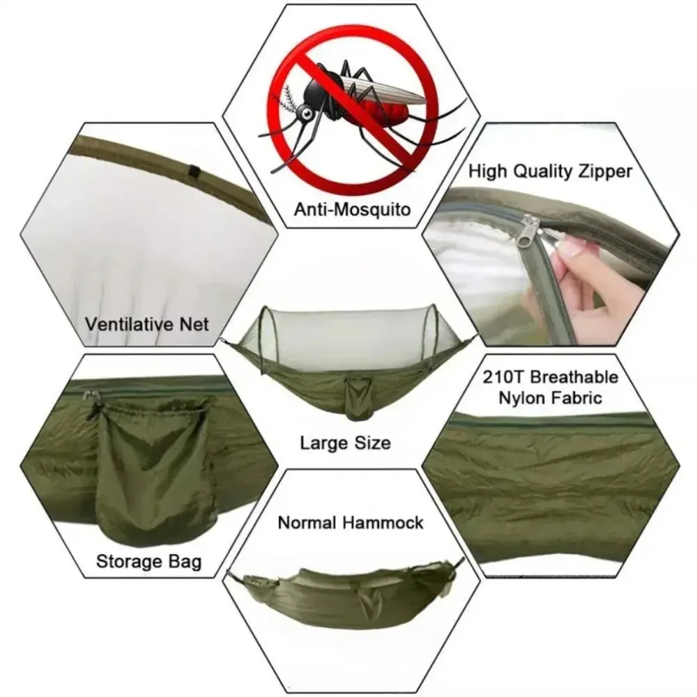 Camping Hammock With Mosquito Net 250x120cm