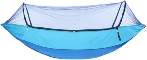 Camping Hammock with Mosquito Net, Portable Outdoor Double Hammock, Blue