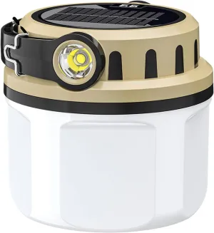 Camping Lantern - LED USB Rechargeable Tent Lamps, Waterproof Solar-Powered Lamp | High Brightness, 4 Lighting Modes, Portable Outdoor Gear for Backpacking Fishing Hiking Camping Trips