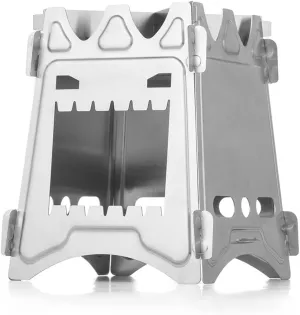 Camping Stove Stainless Steel Backpacking Stove Potable Wood Burning Stoves for Picnic Bbq Camp Hiking