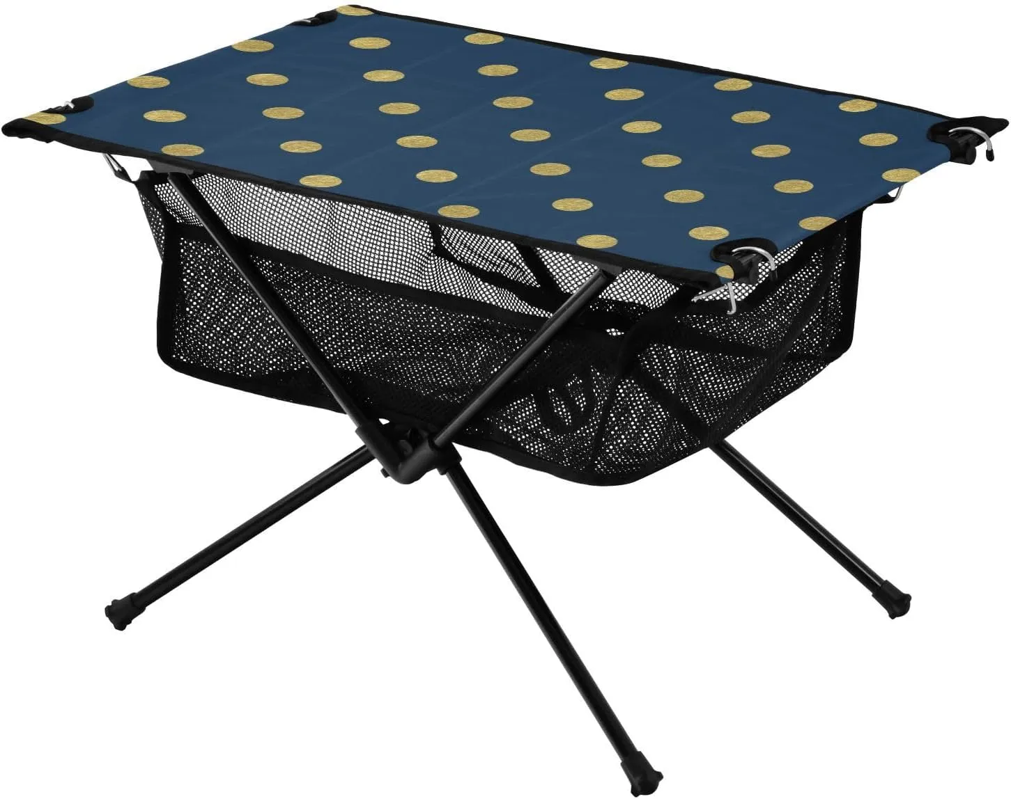 Camping Table Folding Camp Table Camping Tables with Carry Mesh Bag Portable Outdoor Table for Travel Picnic Beach Party BBQ 23.6x15.7inches Blue Dots