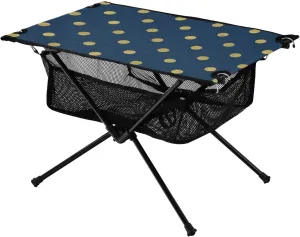 Camping Table Folding Camp Table Camping Tables with Carry Mesh Bag Portable Outdoor Table for Travel Picnic Beach Party BBQ 23.6x15.7inches Blue Dots