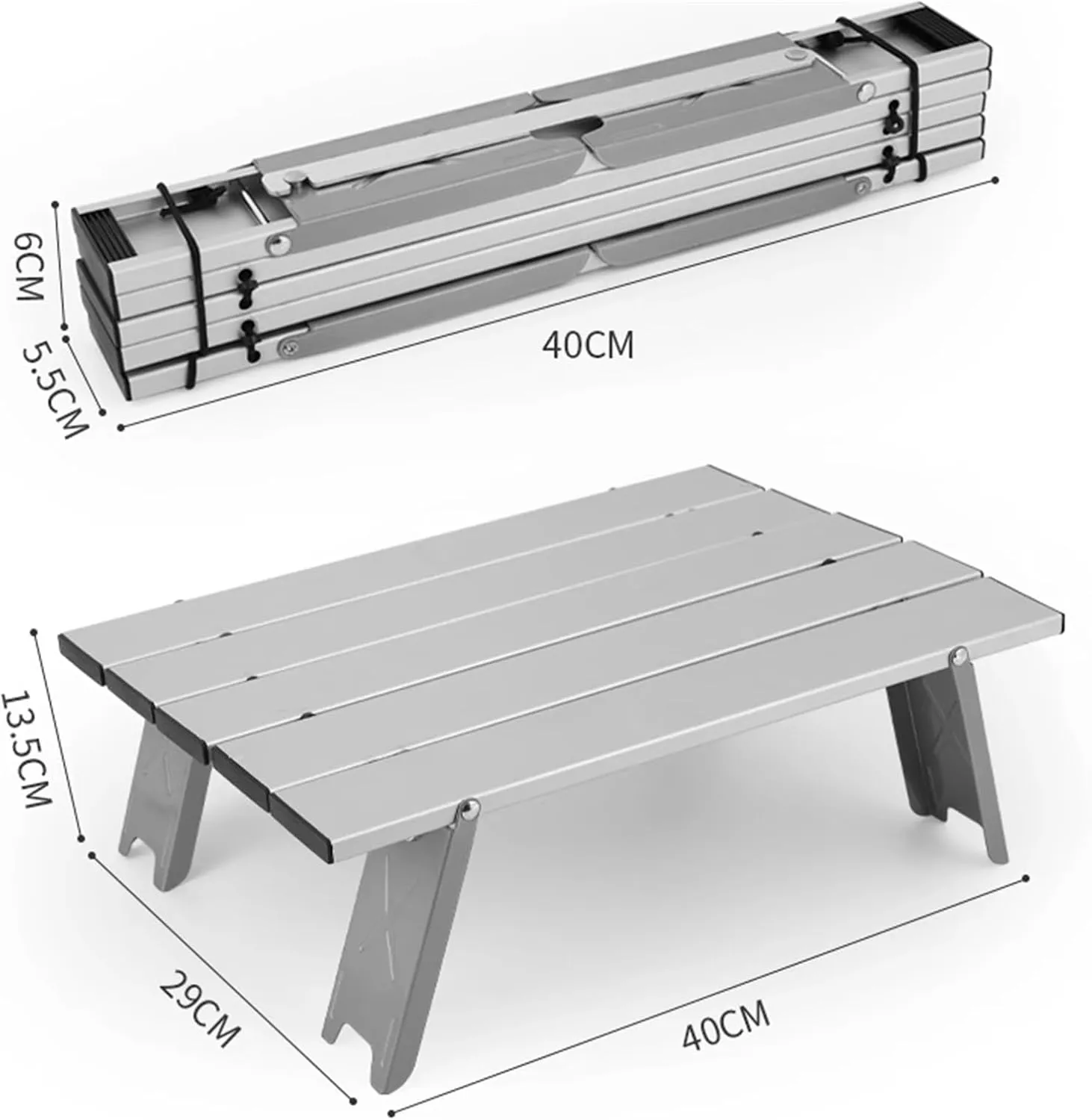 Camping Table Folding Table Outdoor Table Ultralight Compact Folding Beach Table Aluminum Portable Camping Table Folding Camping Table (N 40 * 29 * 13.5cm)