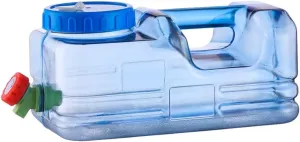 Camping Water Container, Portable Outdoor Water Container with Spigot, High-Capacity Water Storage Camp Water Jug for Camping Outdoor Hiking (Gray : Blue, Size : 10L)