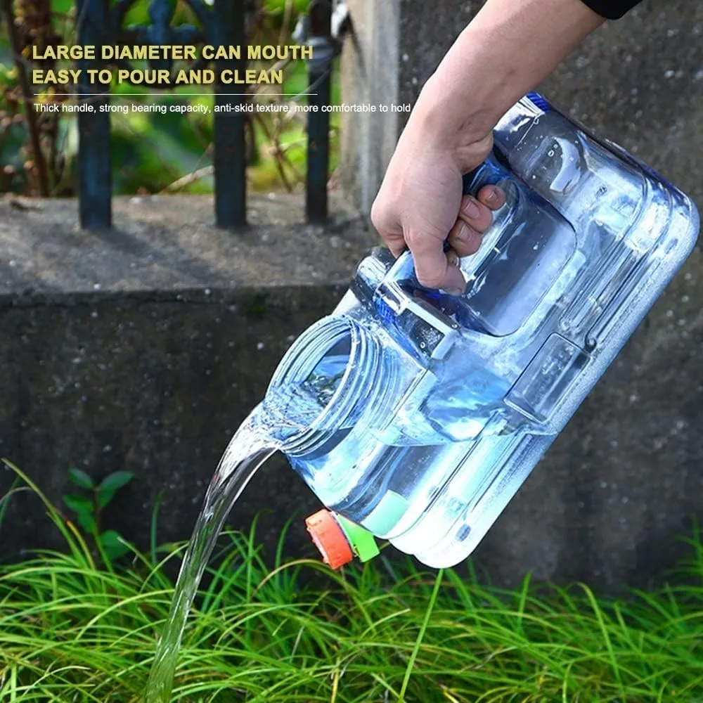 Camping Water Container, Portable Outdoor Water Container with Spigot, High-Capacity Water Storage Camp Water Jug for Camping Outdoor Hiking (Gray : Blue, Size : 10L)