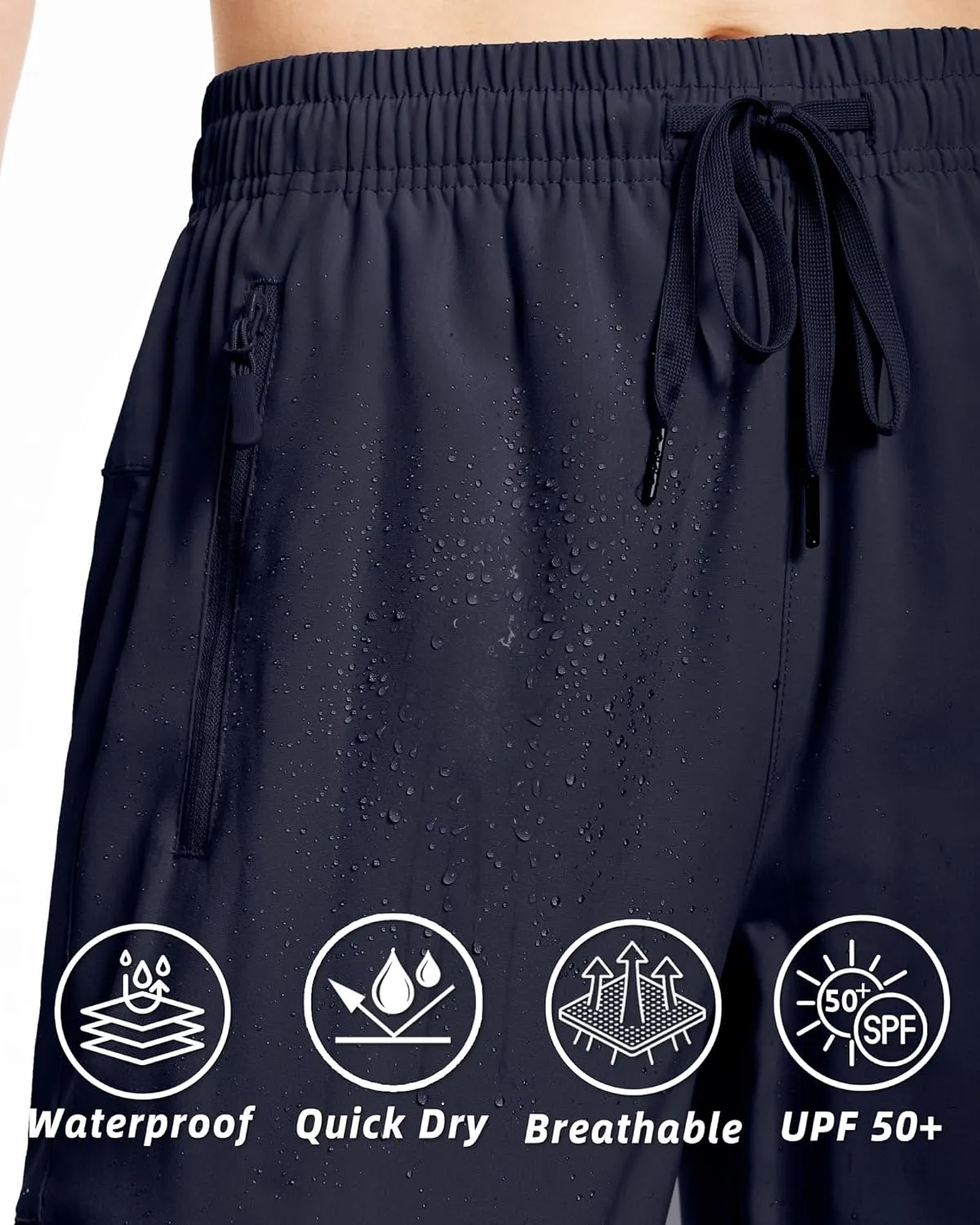 Capri Pants for Women Lightweight Quick Dry Cargo Hiking Pants Capris Joggers Summer with Zipper Pockets
