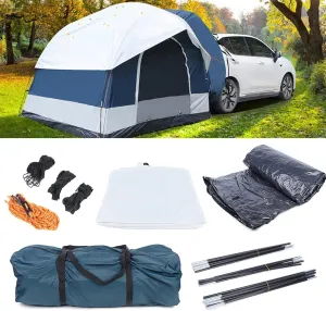 Car Rear Tent, Family Cabin Tents, Family Camping and Picnic Tent for Car, 4 People, Oversized Screen Windows, 98.43X98.43X78.74inch, for Mountaineering, Fishing, Wild Survival, Adventure
