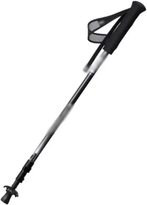 Carbon Fiber Telescopic Trekking Pole, Non-Slip Cane with Adjustable Wrist Strap, Spring Hiking Equipment, for Men and Women
