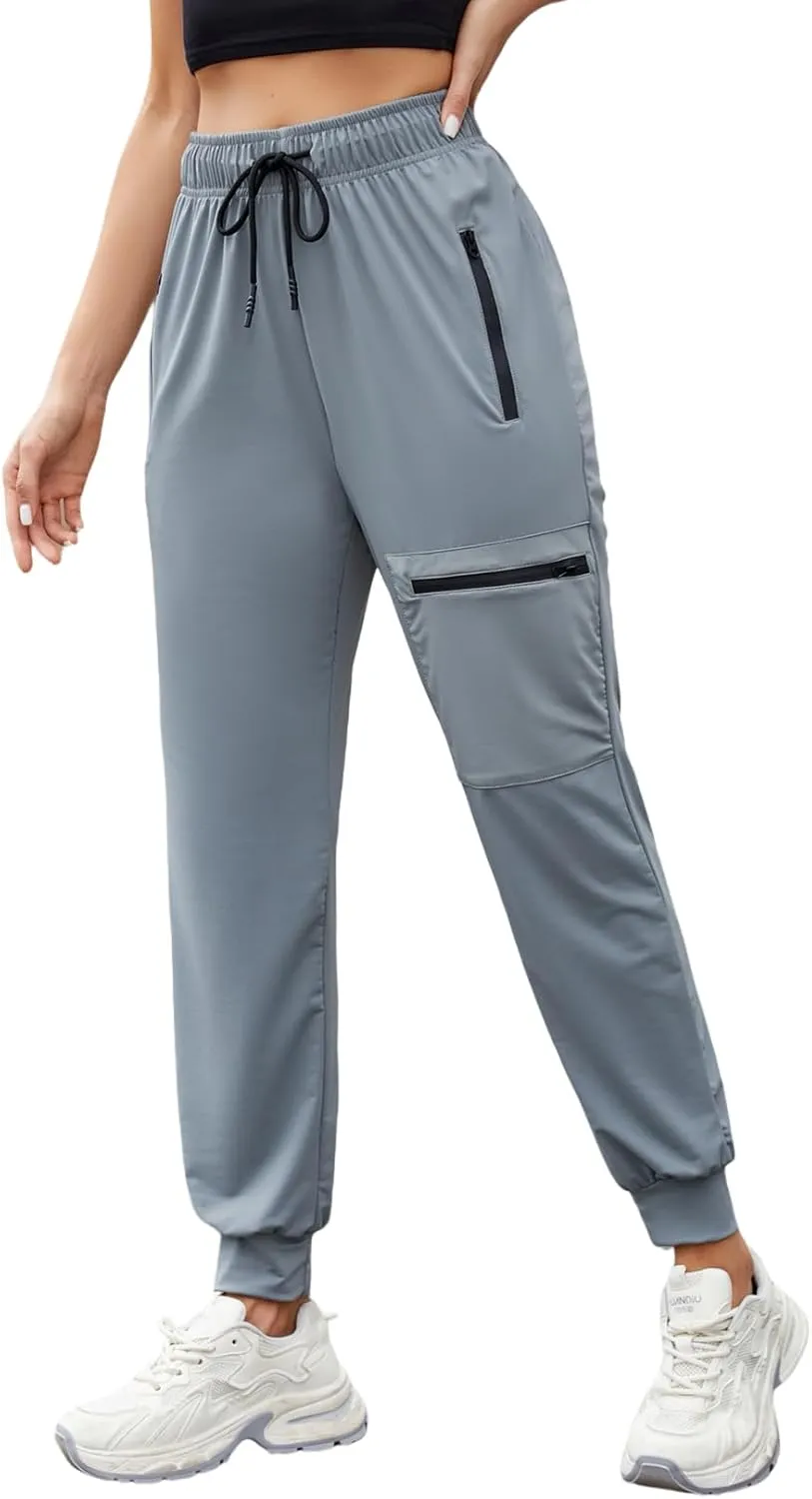Cargo Pants Women Lightweight Joggers Quick Dry Summer Hiking Pants with Pockets