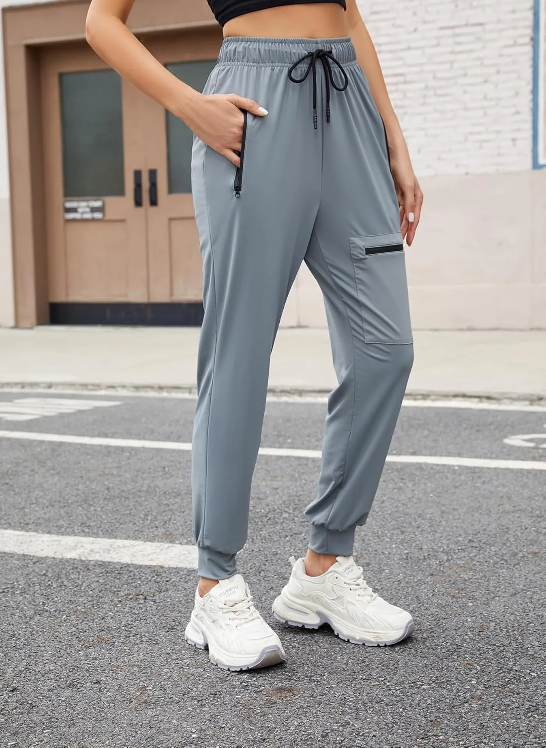 Cargo Pants Women Lightweight Joggers Quick Dry Summer Hiking Pants with Pockets