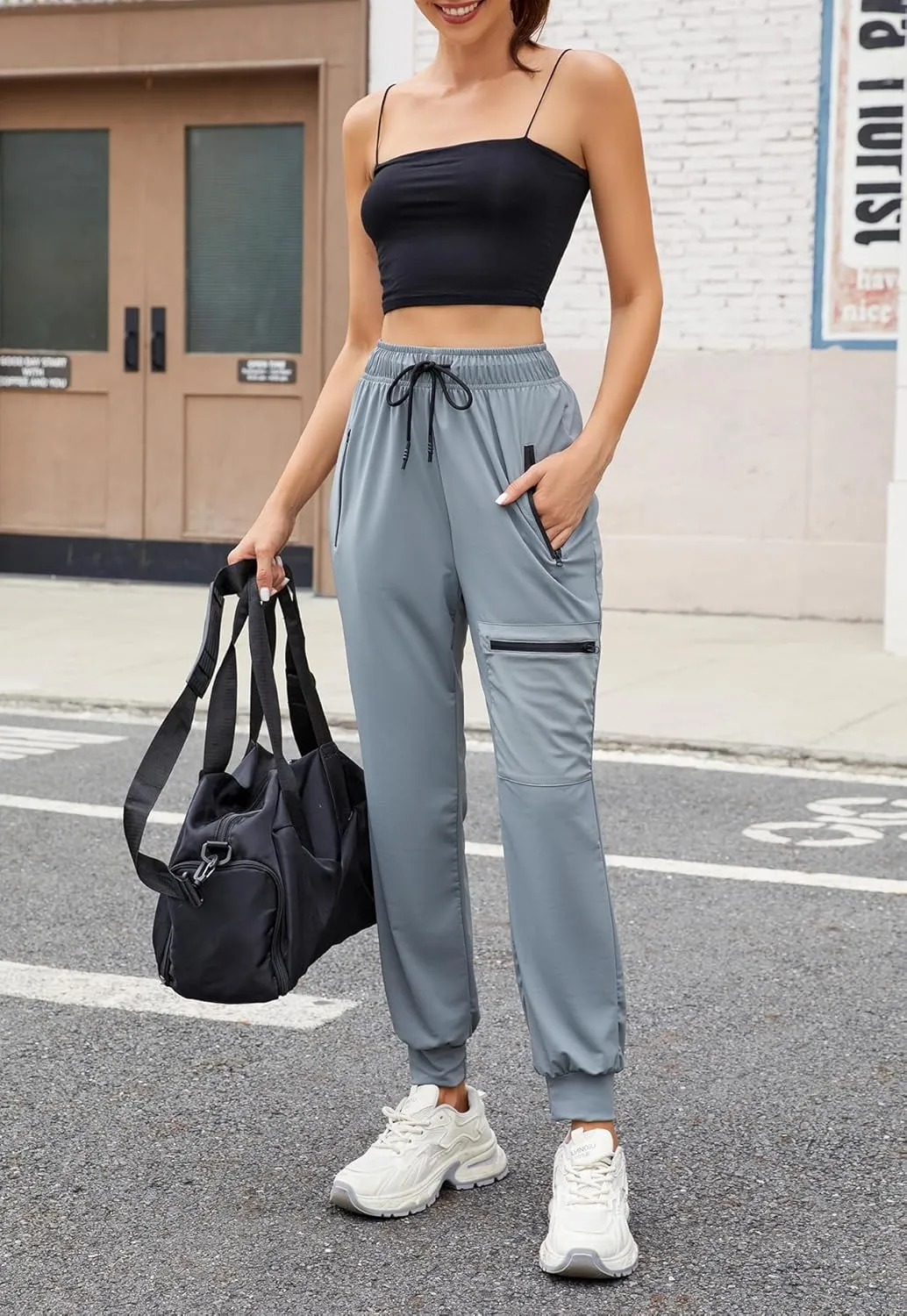 Cargo Pants Women Lightweight Joggers Quick Dry Summer Hiking Pants with Pockets
