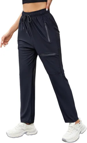 Cargo Pants Women Lightweight Joggers Quick Dry Summer Hiking Pants with Pockets