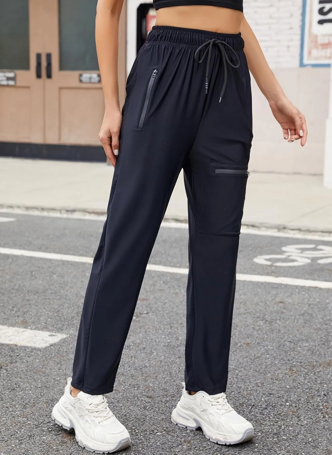 Cargo Pants Women Lightweight Joggers Quick Dry Summer Hiking Pants with Pockets