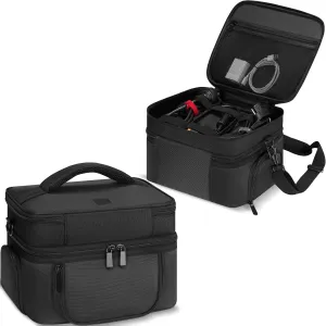 Carrying Bag Compatible with ECOFLOW River 3, Portable Power Station Case with Shoulder-strap & Hanlde, Soft Generator Cover with Side Zipper & Multiple Pockets (Black, For River 3)