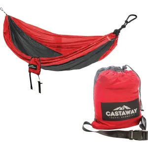 Castaway All-In-One Nylon Red/Charcoal Travel Hammock