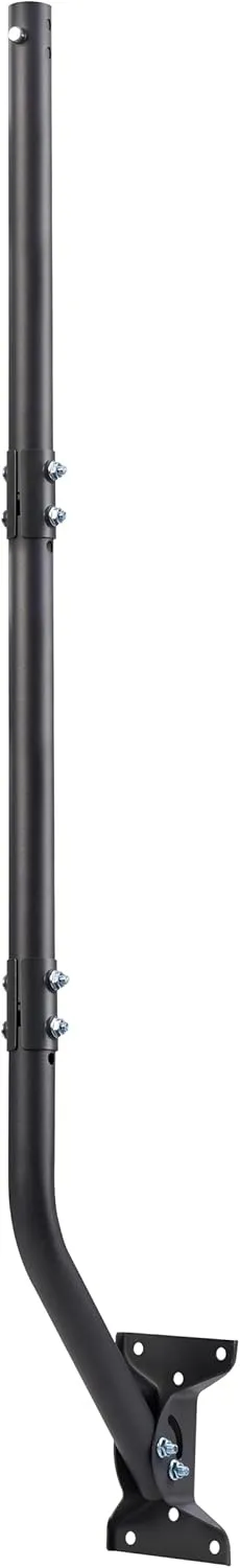 CEKAY Universal Mounting Pole (Diameter 1 1/2", Length 51") - J Pole Mount for Antenna & Starlink Dish & Weather Station - Adjustable Pivot/Lock Bracket for Wall, Eave or Roof Mounting