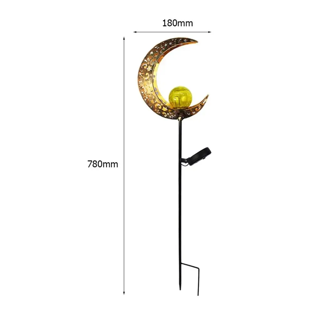 Celestial Solar Garden Light – Glass & Metal Outdoor Lantern (Solar-Powered, Weatherproof)