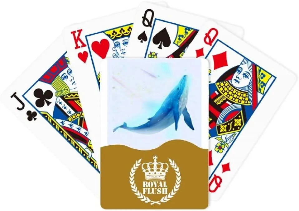 Cetacean Ocean Leisurely Fish Royal Flush Poker Playing Card Game