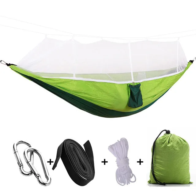Chair Green Hanging Swing 1-2 Complete assortment Camping High-end Outdoor Mosquito Net Army Portable Double Bed Hamac Hammock Parachute Sleeping Person
