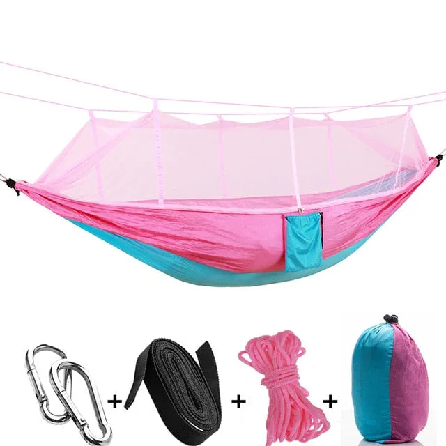 Chair Green Hanging Swing 1-2 Complete assortment Camping High-end Outdoor Mosquito Net Army Portable Double Bed Hamac Hammock Parachute Sleeping Person