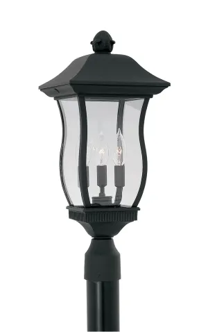 Chelsea Three Light Post Lantern in Black