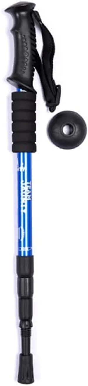 Climbing stick, hiking pole -2 poles with shock-absorbing and quick locking system, extendable, foldable, ultra light, suitable for hiking, camping, mountaineering, backpacking, and walking.