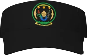 Coat of arms of Rwanda Visor Cap Adjustable Uv Protection Sun Visor Hats Empty Top Baseball Hat for Women and Men Black