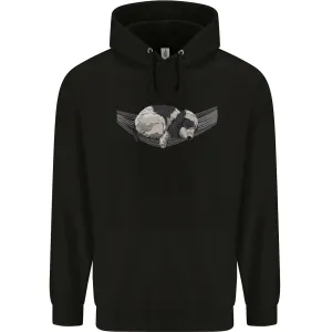 Cocker Spaniel on a Hammock Dog Mens 80% Cotton Hoodie