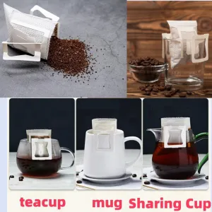 Coffee Bags Single serve，Coffee Filter Bag，Coffee Filter,Coffee Filter Bags，Disposable Coffee Filters，Single Serve Coffee Bags (100)