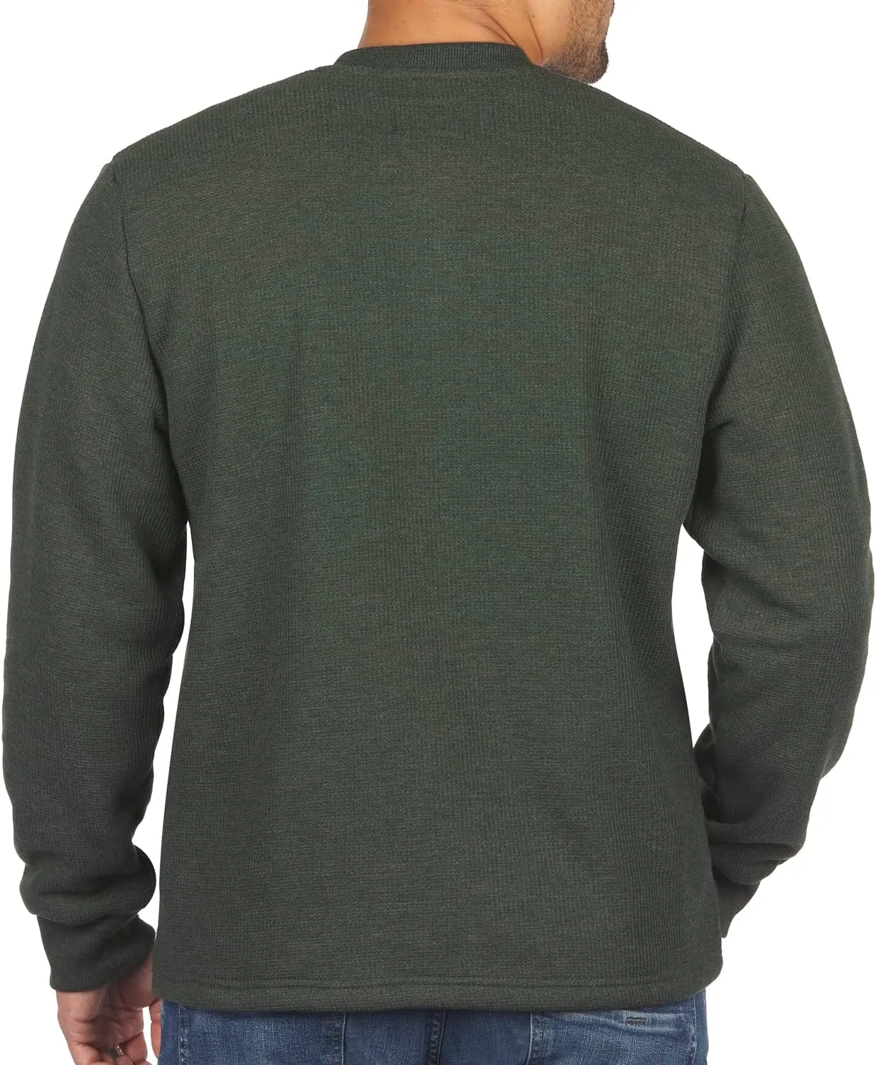 Coleman Long-Sleeve Sherpa Lined Waffle Henley Shirts for Men