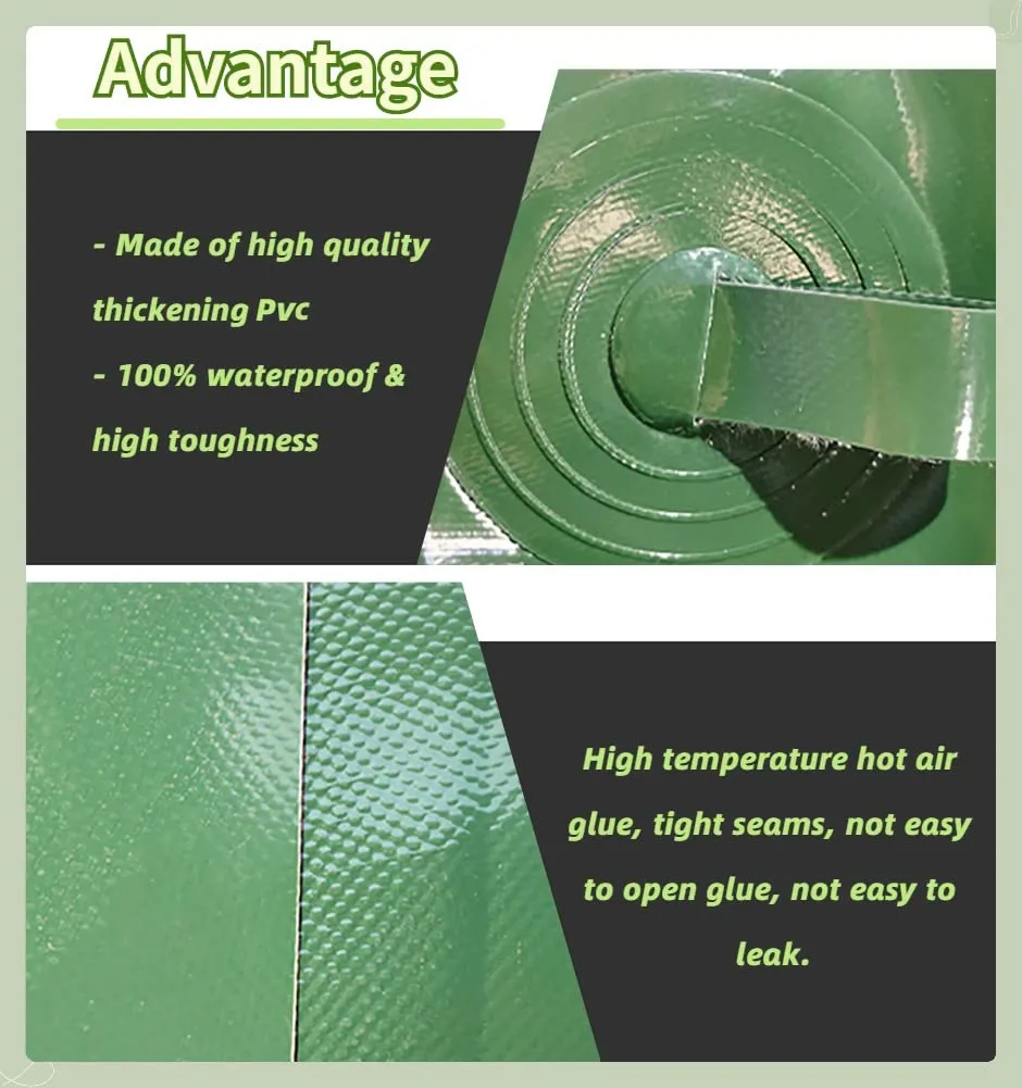 Collapsible Portable Water Tank - 400L/4000L Heavy-Duty PVC Bladder for Emergency Water Storage(6000 L/1585 gallon/3x2x1 m)